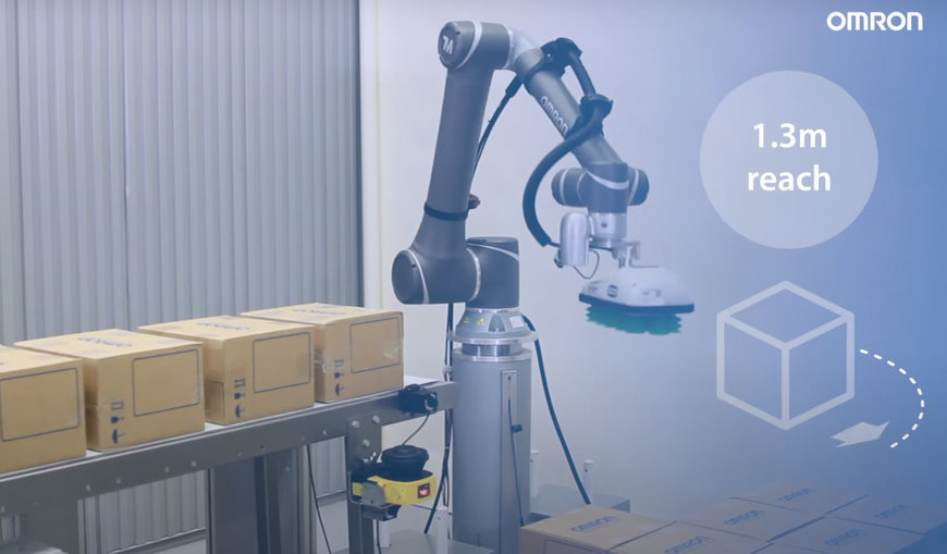 OMRON LANCIA UNA SOLUZIONE DI PALLETTIZZAZIONE CON COBOT